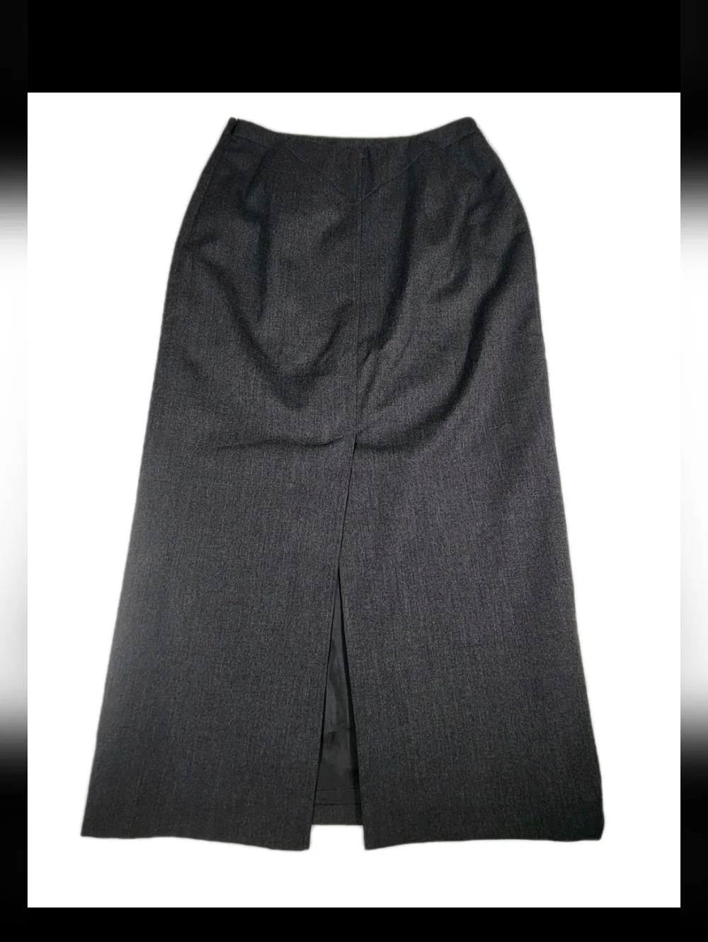 Harvey Benard Vintage Womens 100% Wool Midi Skirt Size 6 Gray EUC Academia Work